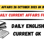28 October 2023 Current Affairs Gk In English